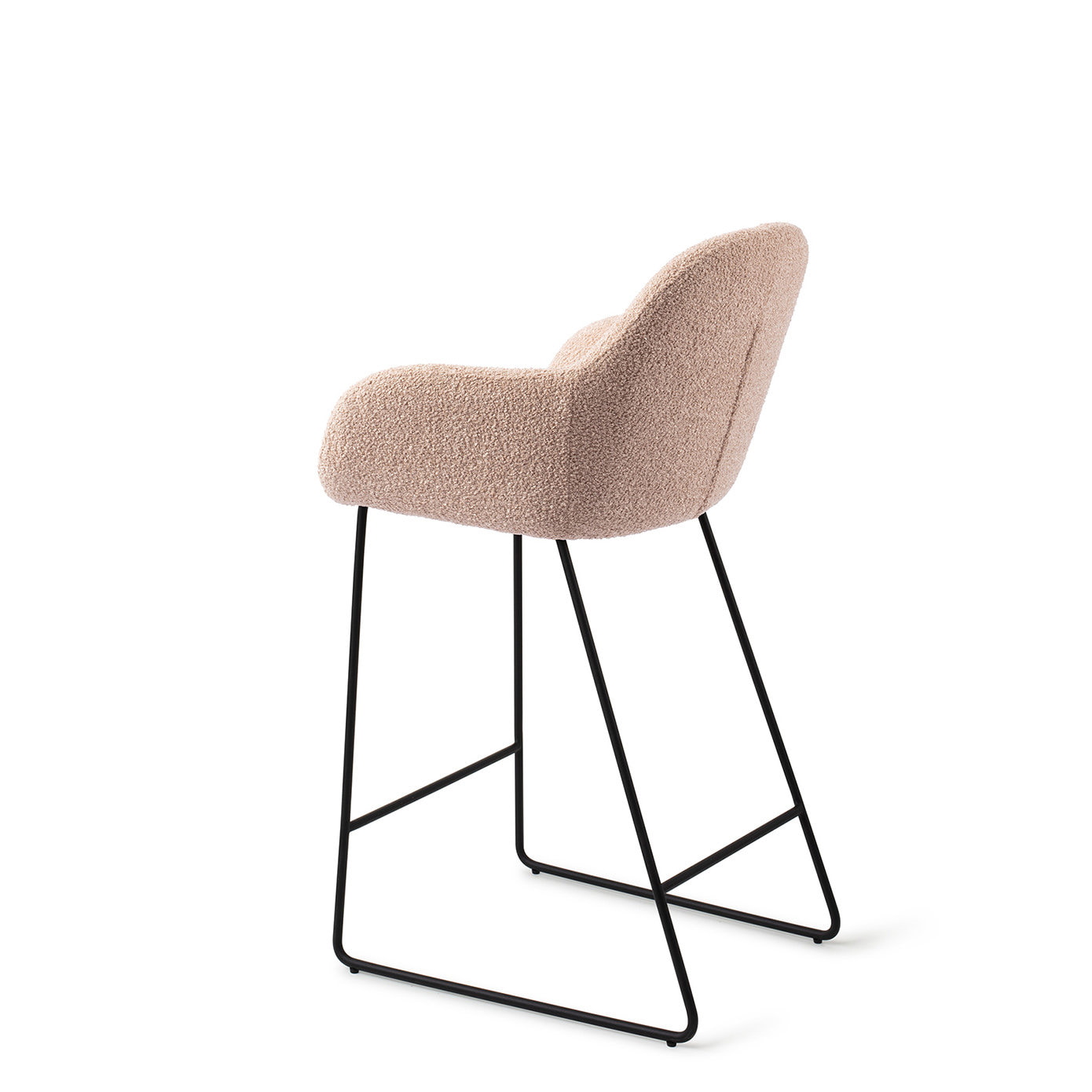 Jesper Home Barstoel 'Kushi' Slide Black, kleur Flax Relax (zithoogte 67cm)