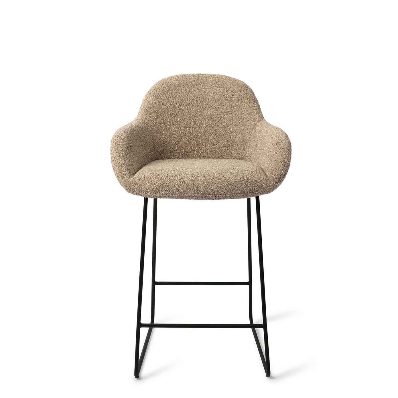 Jesper Home Barstoel 'Kushi' Slide Black, kleur Moss Meadow (zithoogte 67cm)