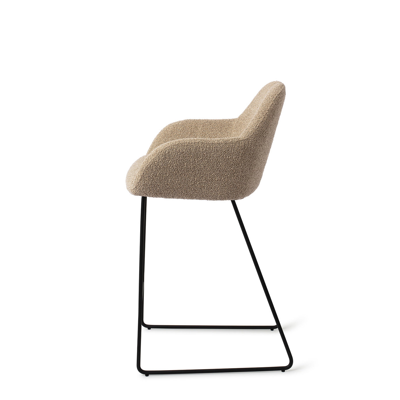 Jesper Home Barstoel 'Kushi' Slide Black, kleur Moss Meadow (zithoogte 67cm)