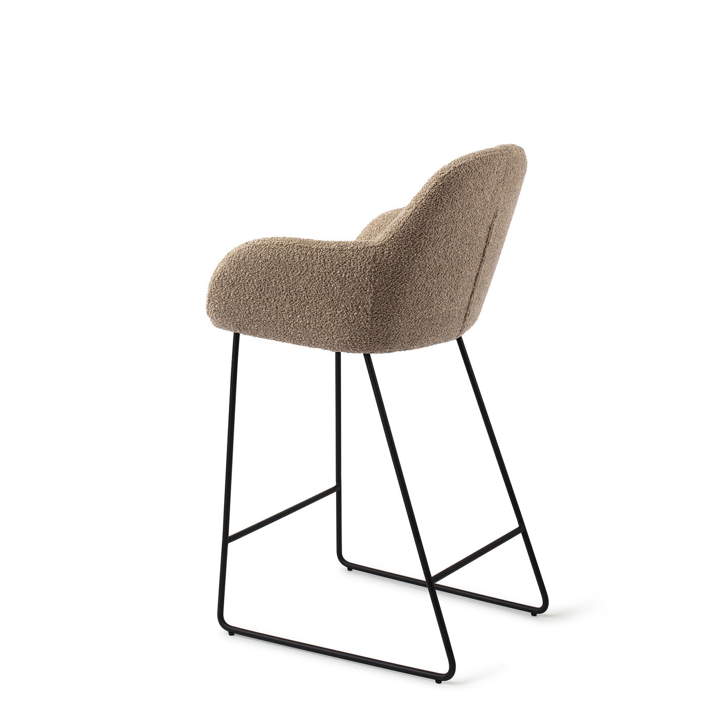 Jesper Home Barstoel 'Kushi' Slide Black, kleur Moss Meadow (zithoogte 67cm)