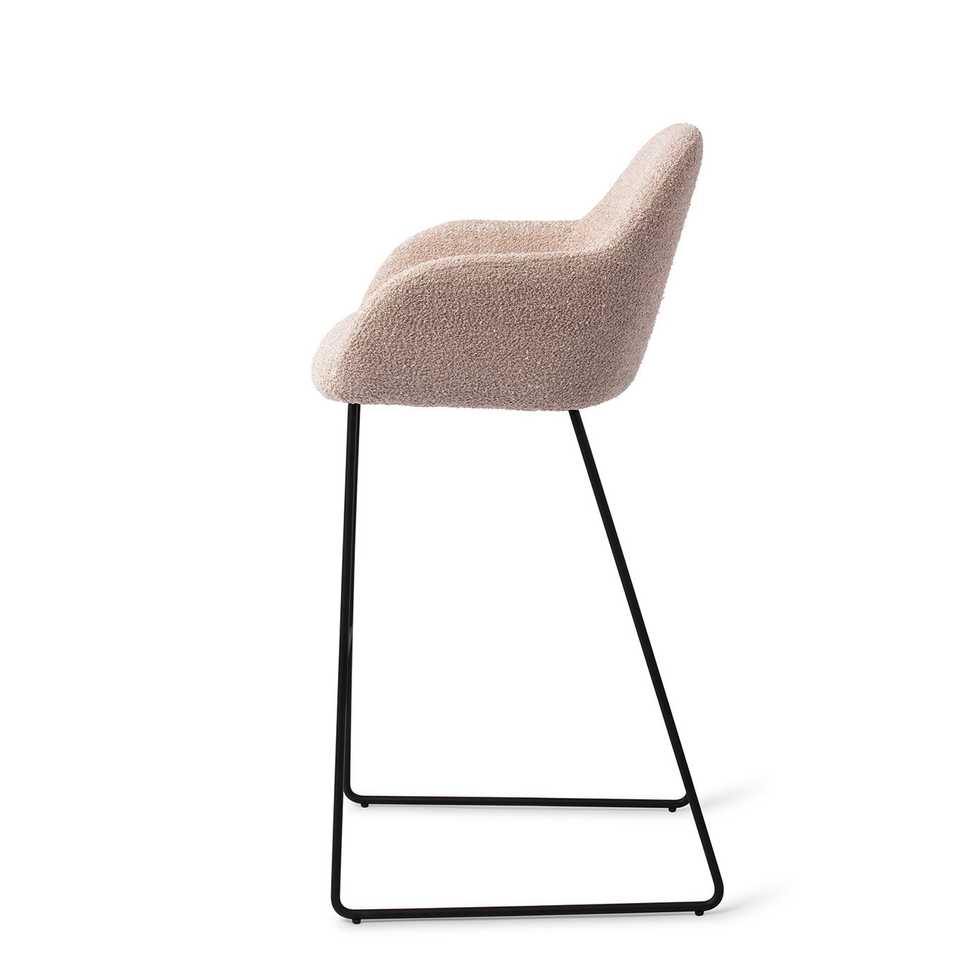 Jesper Home Barkruk 'Kushi' Slide Black, kleur Stone Haze (zithoogte 77cm)