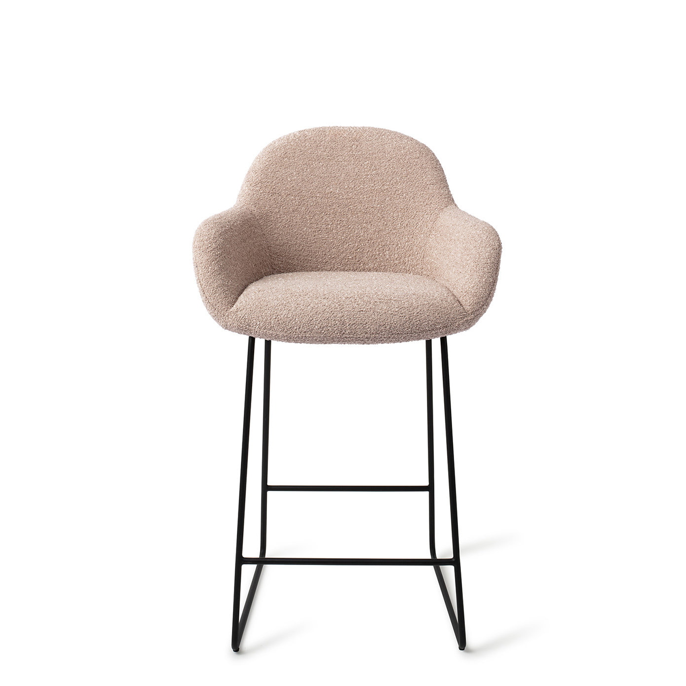 Jesper Home Barstoel 'Kushi' Slide Black, kleur Stone Haze (zithoogte 67cm)