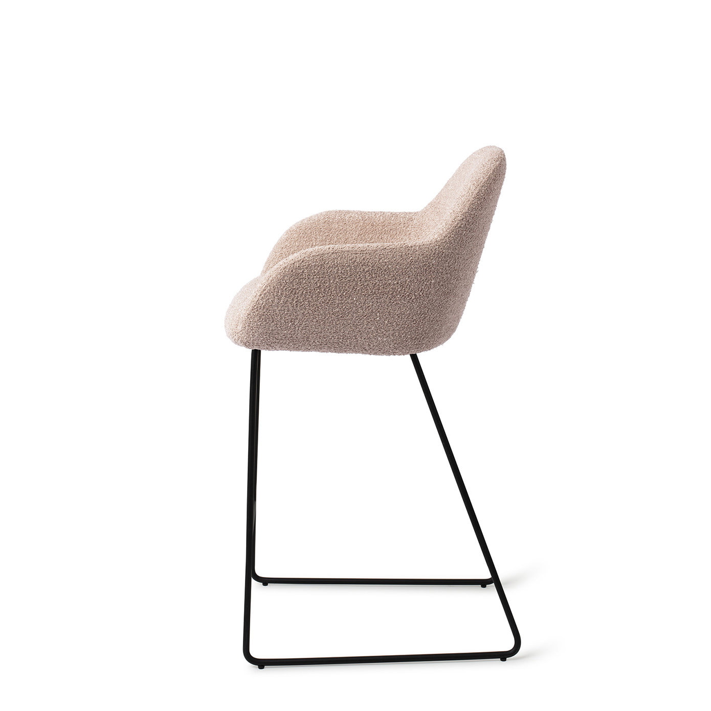 Jesper Home Barstoel 'Kushi' Slide Black, kleur Stone Haze (zithoogte 67cm)