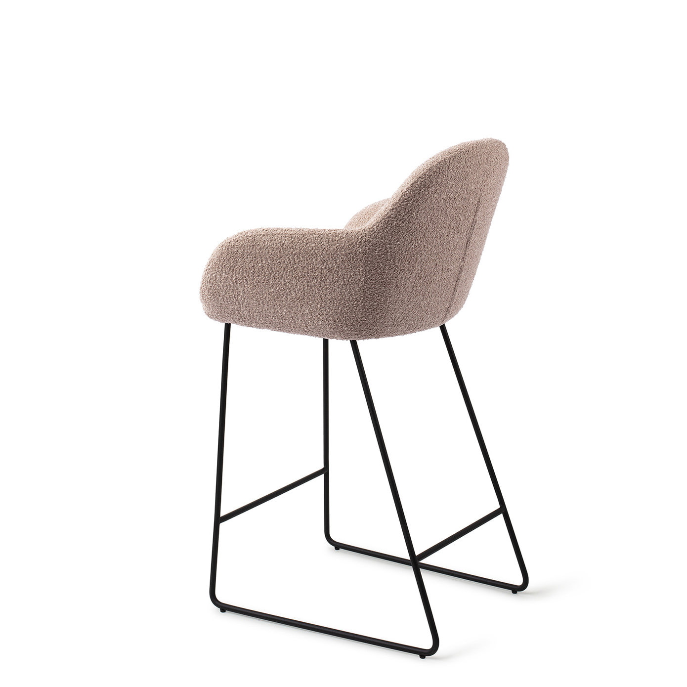 Jesper Home Barstoel 'Kushi' Slide Black, kleur Stone Haze (zithoogte 67cm)