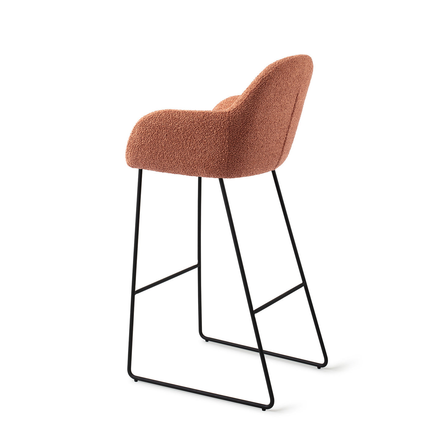 Jesper Home Barkruk 'Kushi' Slide Black, kleur Amber Autumn (zithoogte 77cm)