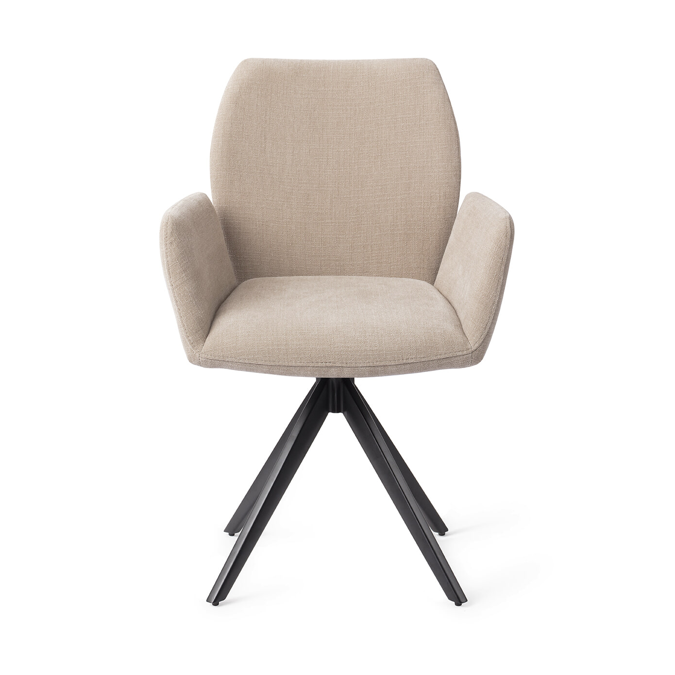 Jesper Home Draaibare Eetkamerstoel 'Misaki' Turn Black, kleur Sand Strand