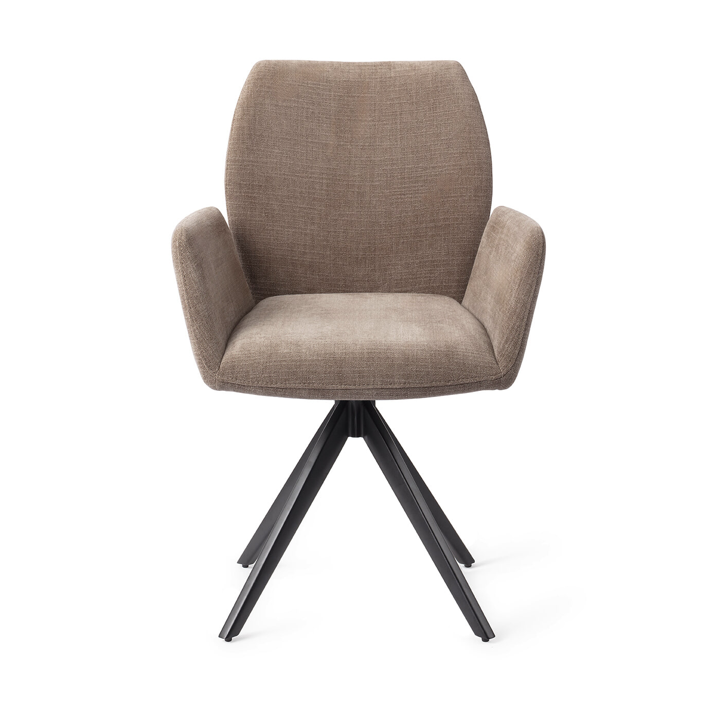 Jesper Home Draaibare Eetkamerstoel 'Misaki' Turn Black, kleur Mocha Mist