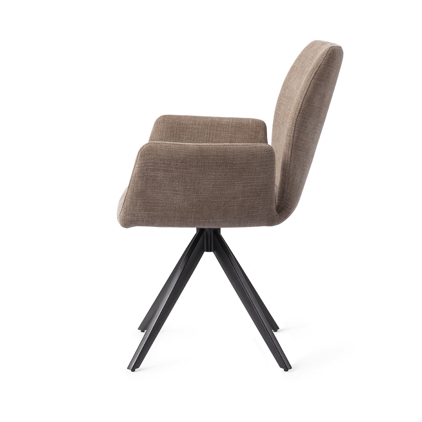 Jesper Home Draaibare Eetkamerstoel 'Misaki' Turn Black, kleur Mocha Mist