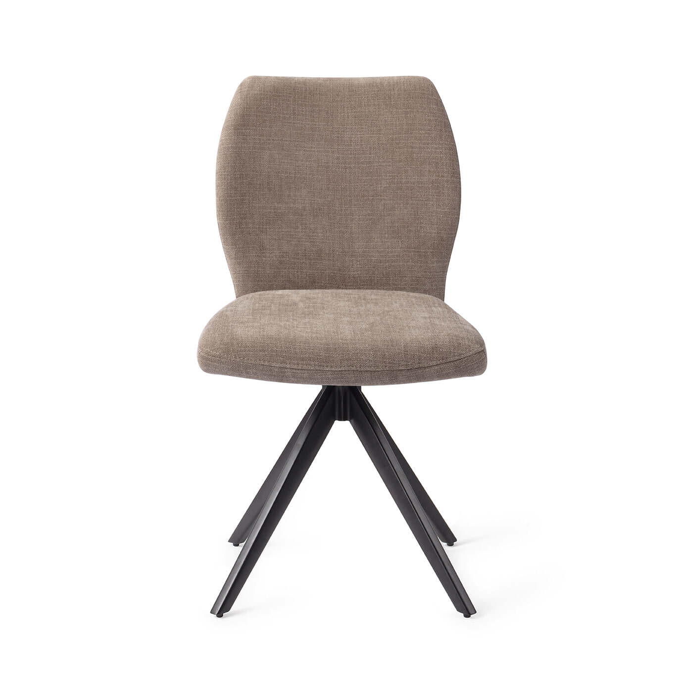 Jesper Home Draaibare Eetkamerstoel 'Ikata' Turn Black, kleur Mocha Mist