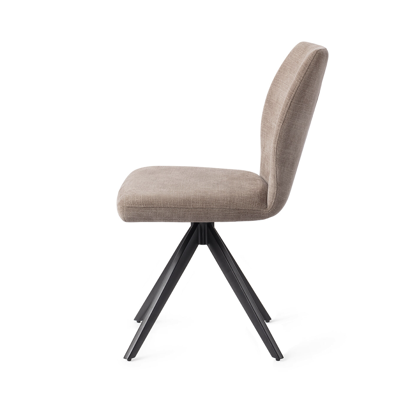 Jesper Home Draaibare Eetkamerstoel 'Ikata' Turn Black, kleur Mocha Mist