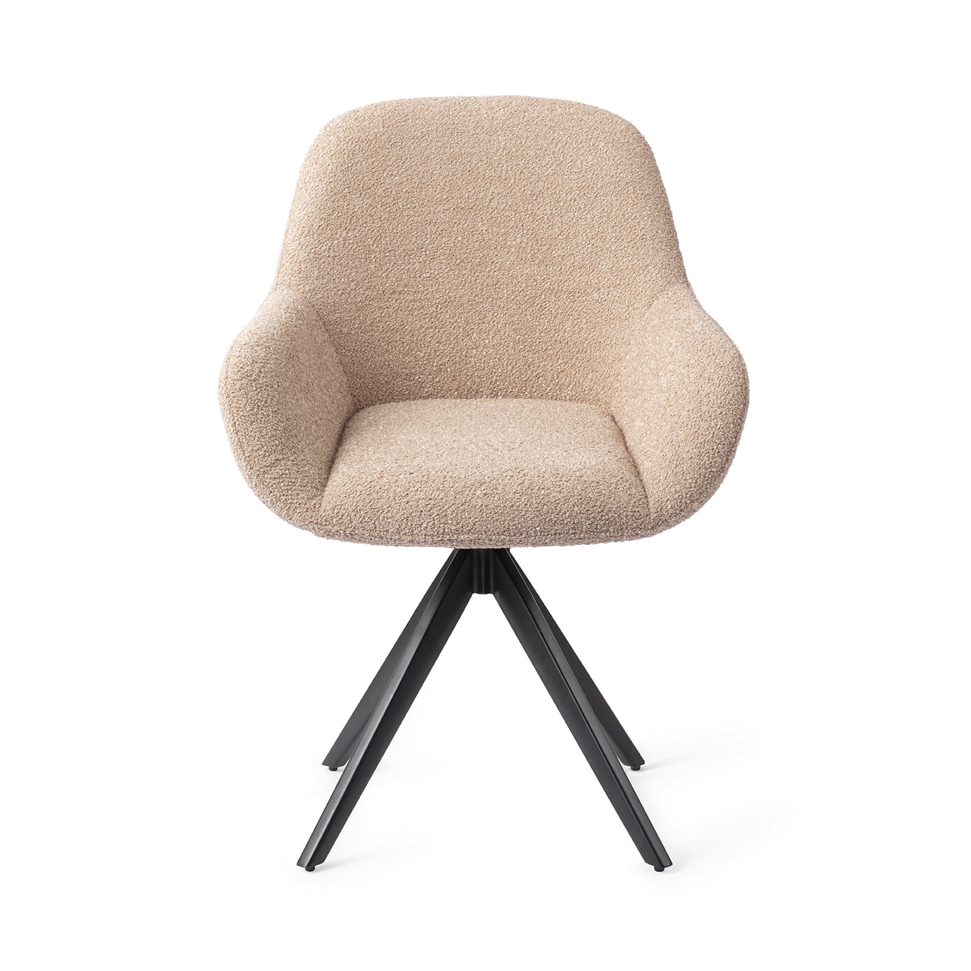 Jesper Home Draaibare Eetkamerstoel 'Kushi' Turn Black, kleur Flax Relax