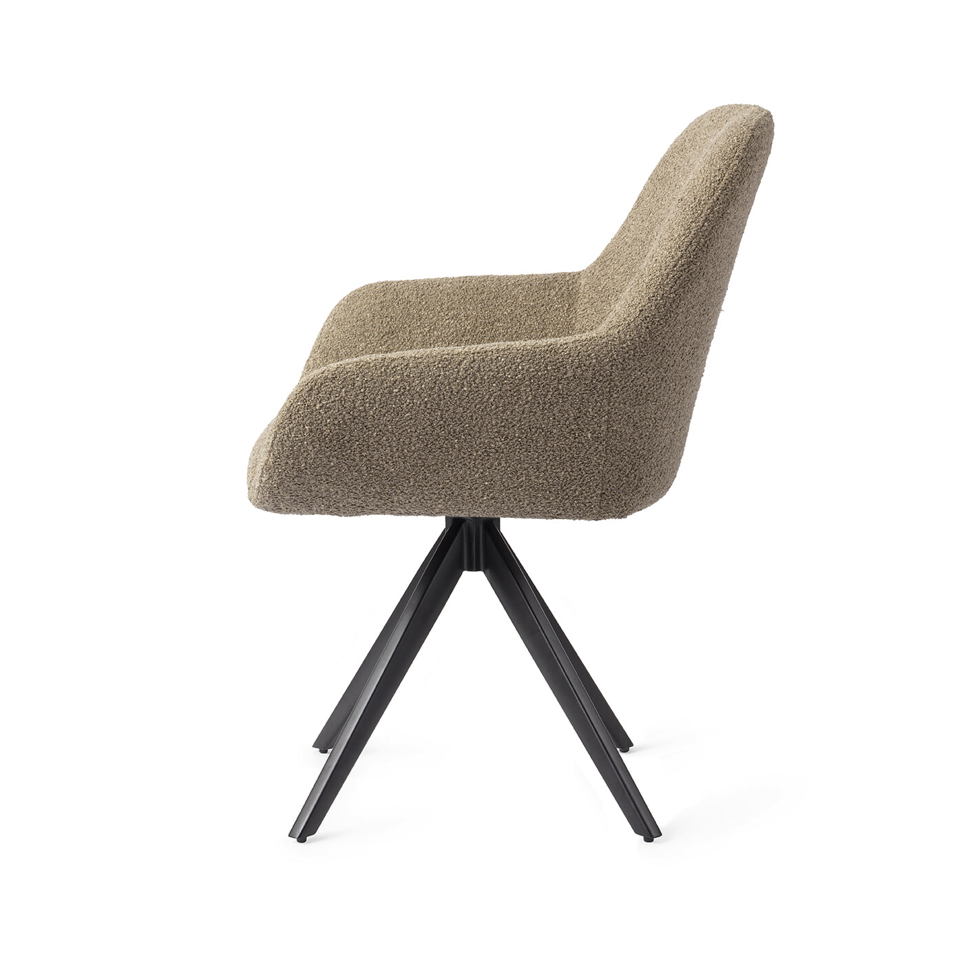 Jesper Home Eetkamerstoel 'Kushi' Turn Black, Draaibaar, kleur Moss Meadow