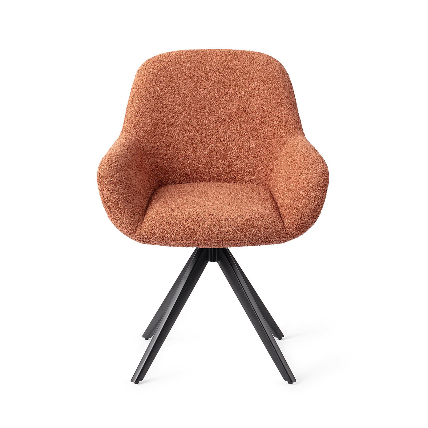 Jesper Home Draaibare Eetkamerstoel 'Kushi' Turn Black, kleur Amber Autumn