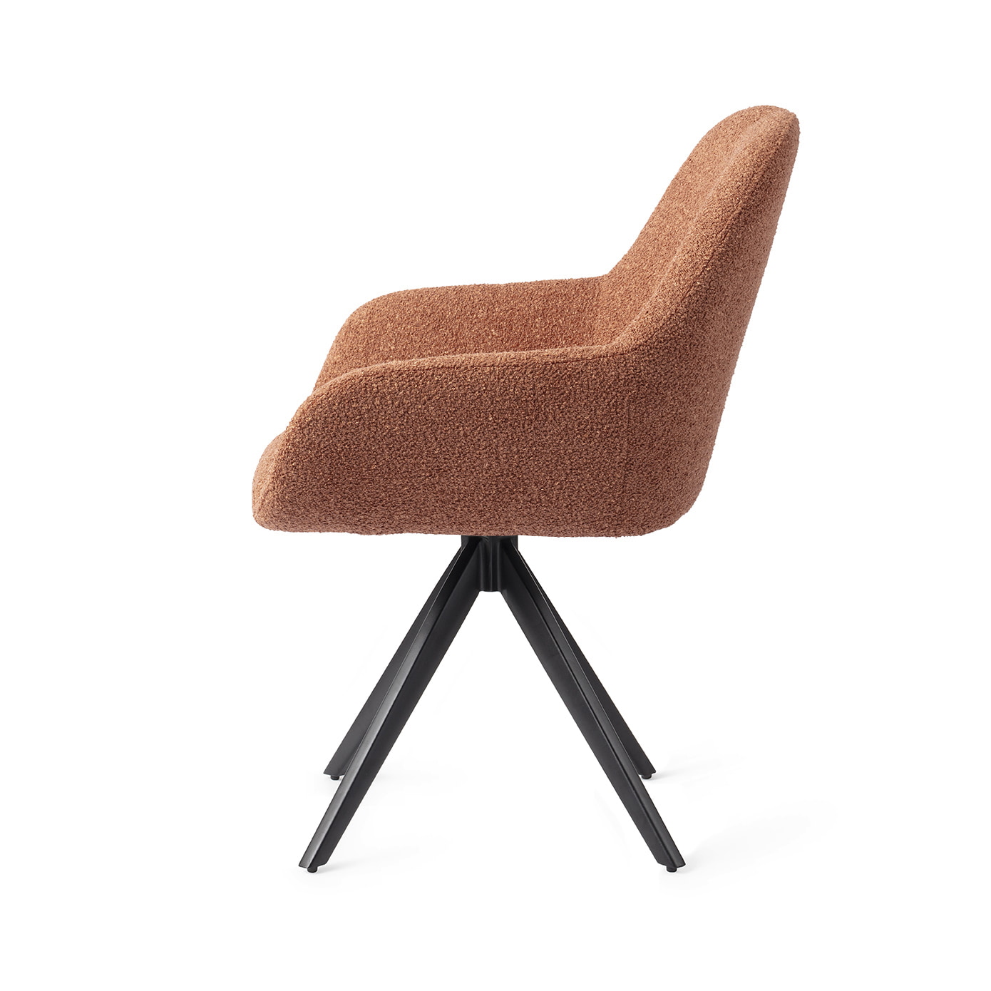 Jesper Home Draaibare Eetkamerstoel 'Kushi' Turn Black, kleur Amber Autumn