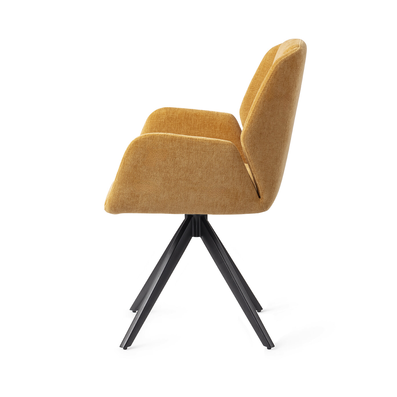 Jesper Home Draaibare Eetkamerstoel 'Myoko' Turn Black, kleur El Dorado