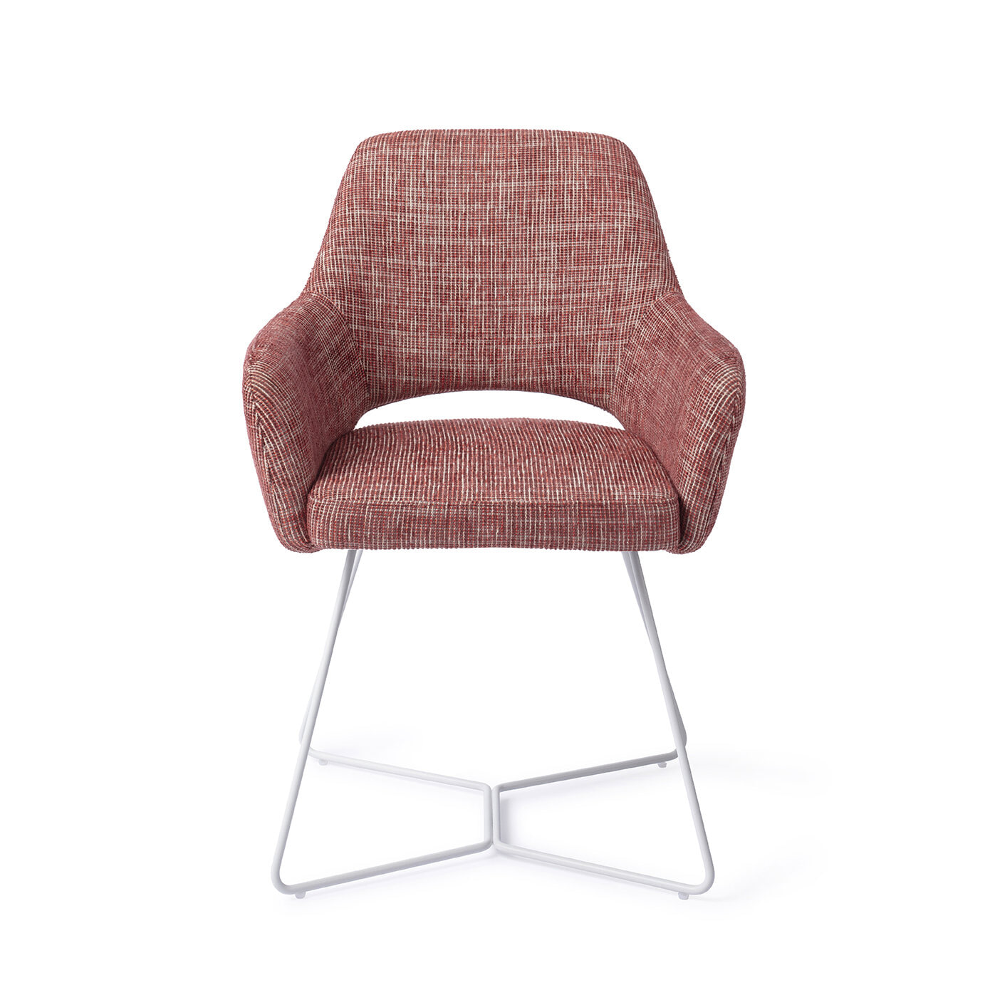 Jesper Home Eetkamerstoel 'Yanai' Beehive White, kleur Berry Bars