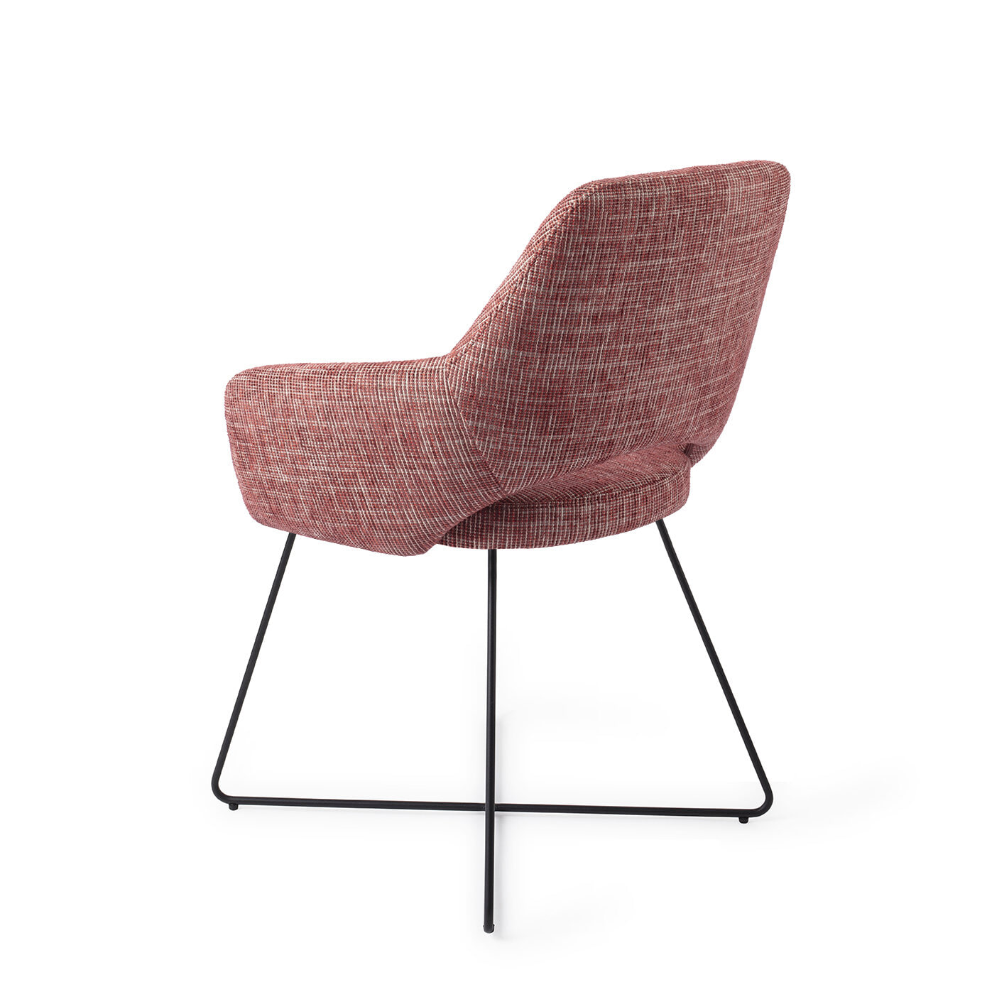 Jesper Home Eetkamerstoel 'Yanai' Cross Black, kleur Berry Bars