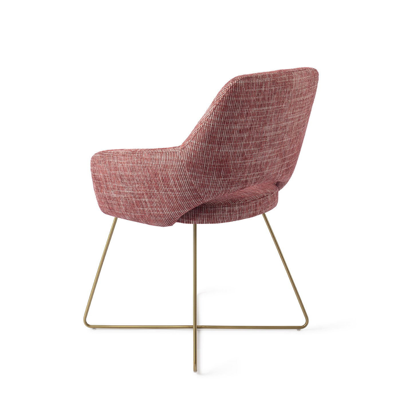 Jesper Home Eetkamerstoel 'Yanai' Cross Gold, kleur Berry Bars