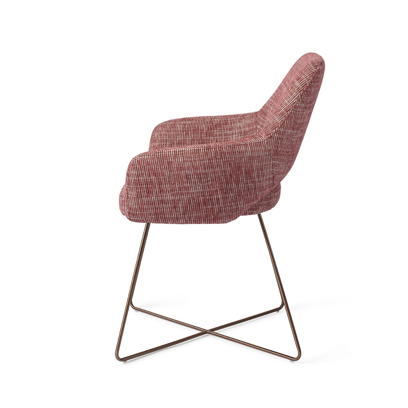 Jesper Home Eetkamerstoel 'Yanai' Cross Rose, kleur Berry Bars