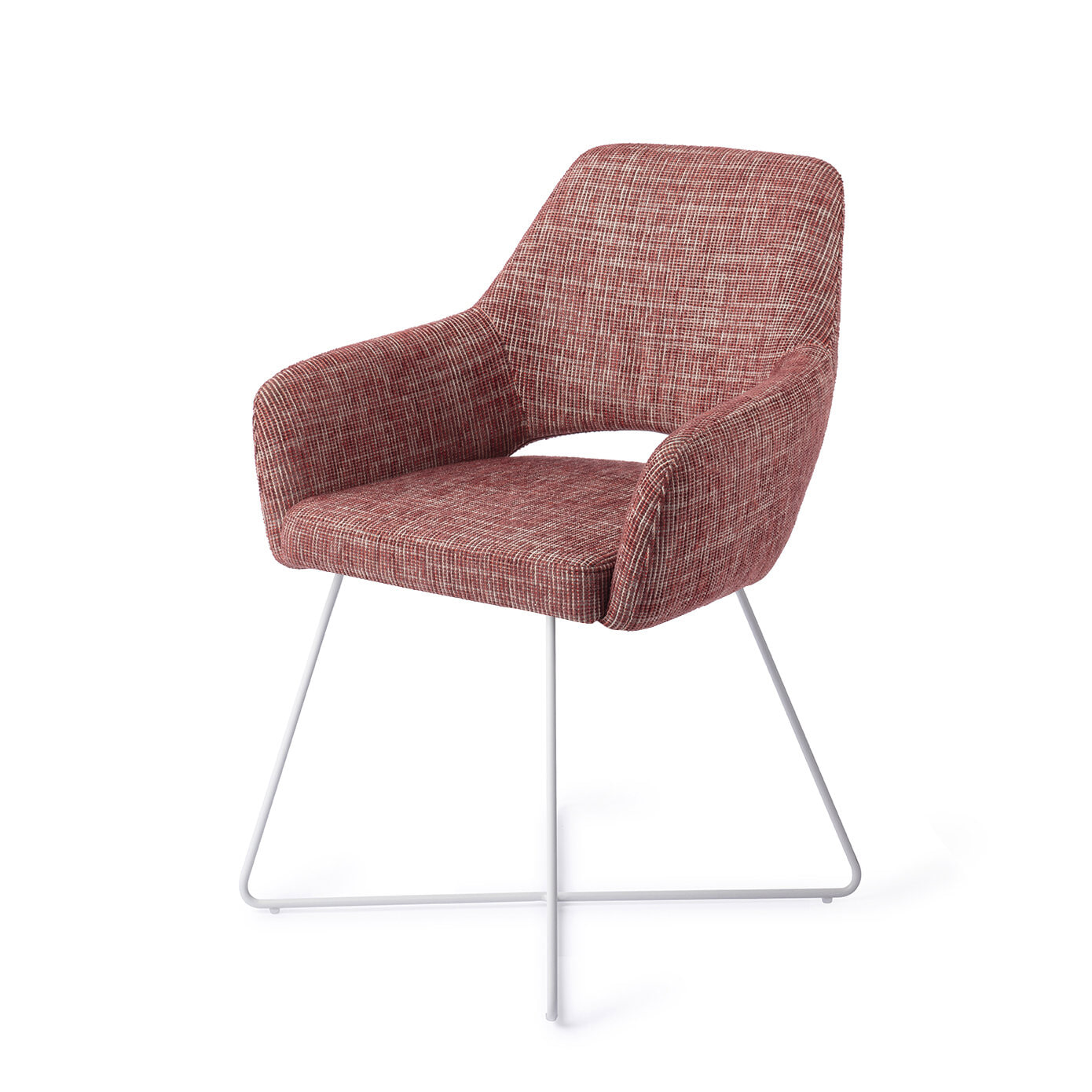 Jesper Home Eetkamerstoel Yanai Cross White - Berry Bars
