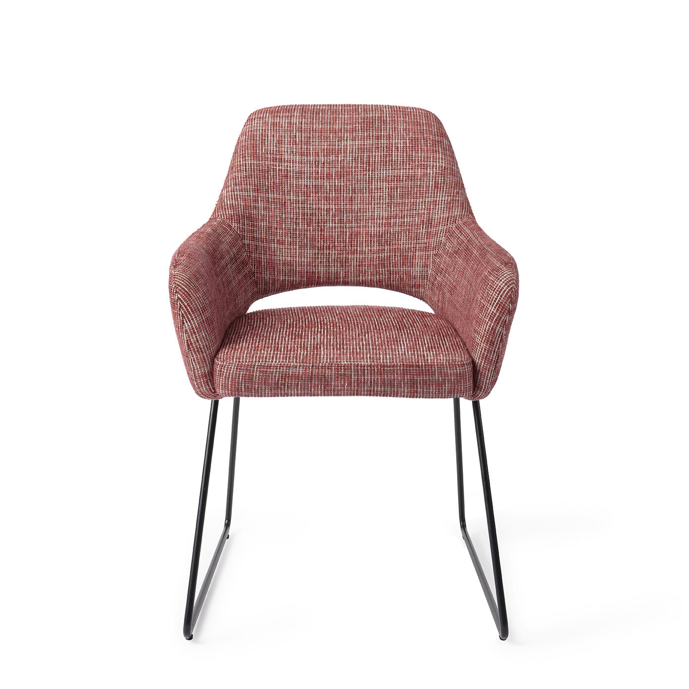 Jesper Home Eetkamerstoel 'Yanai' Slide Black, kleur Berry Bars