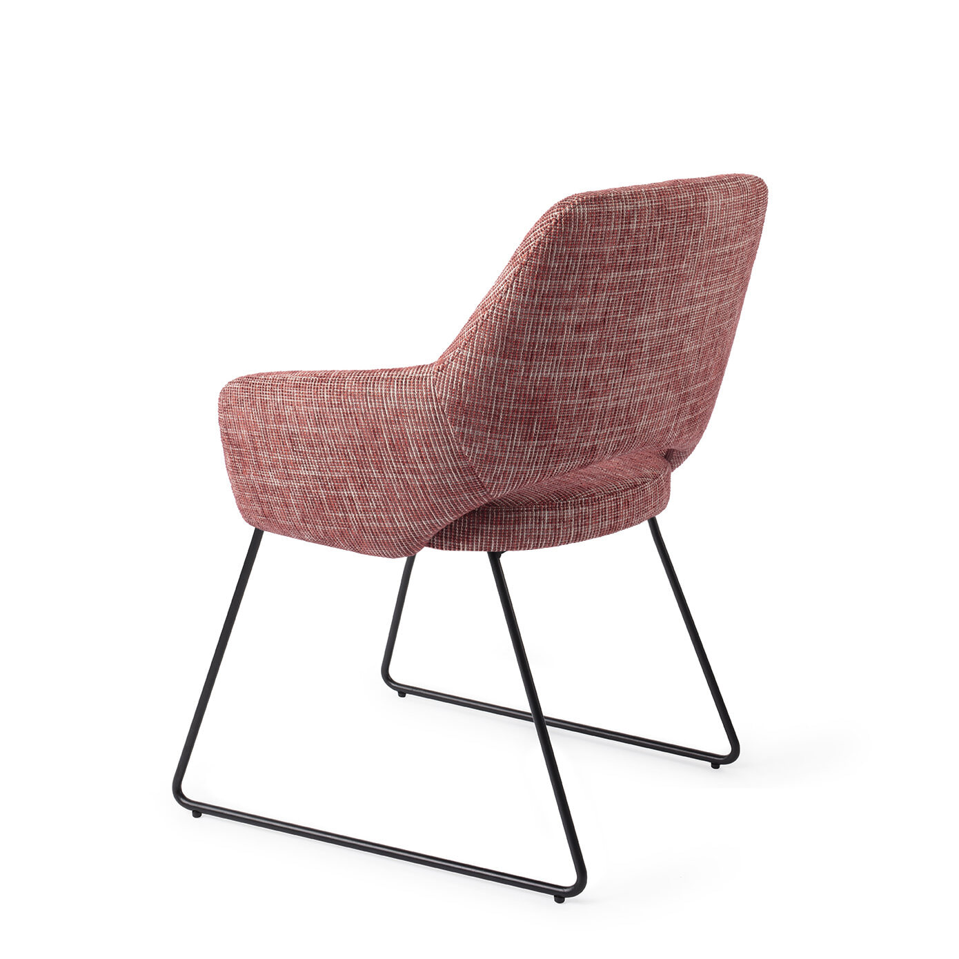 Jesper Home Eetkamerstoel 'Yanai' Slide Black, kleur Berry Bars
