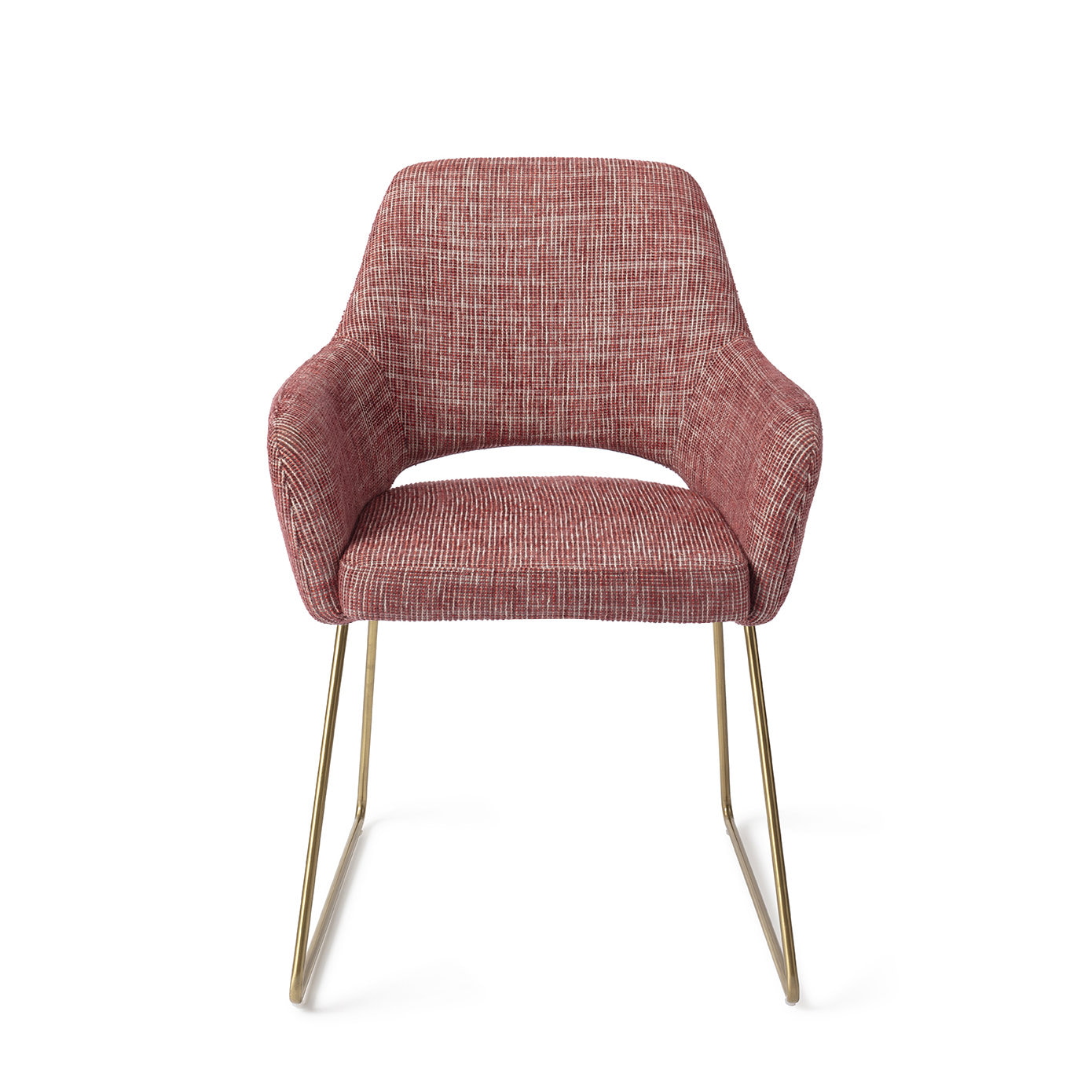 Jesper Home Eetkamerstoel 'Yanai' Slide Gold, kleur Berry Bars