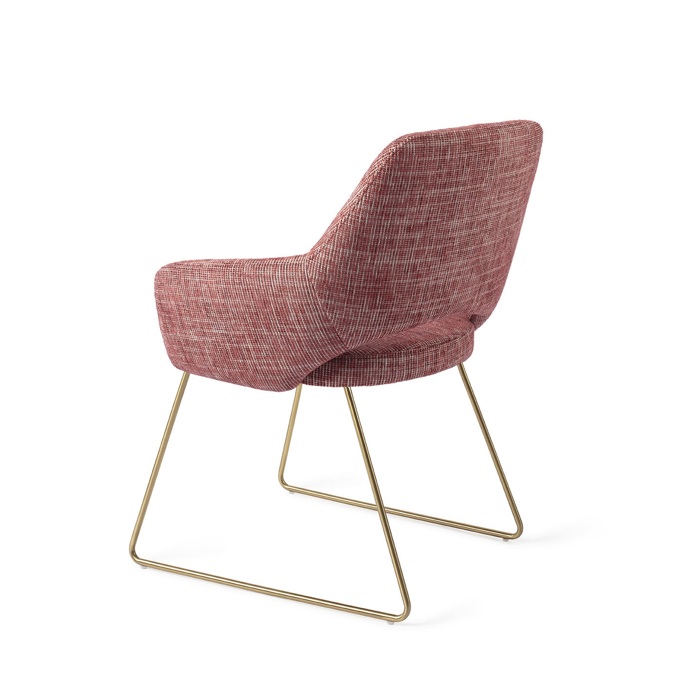 Jesper Home Eetkamerstoel 'Yanai' Slide Gold, kleur Berry Bars