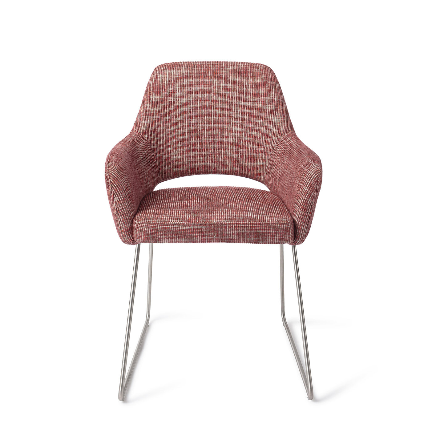Jesper Home Eetkamerstoel 'Yanai' Slide Steel, kleur Berry Bars