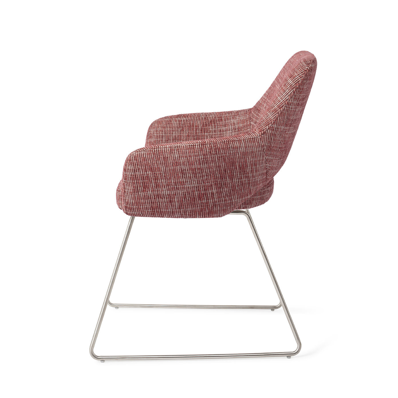 Jesper Home Eetkamerstoel 'Yanai' Slide Steel, kleur Berry Bars
