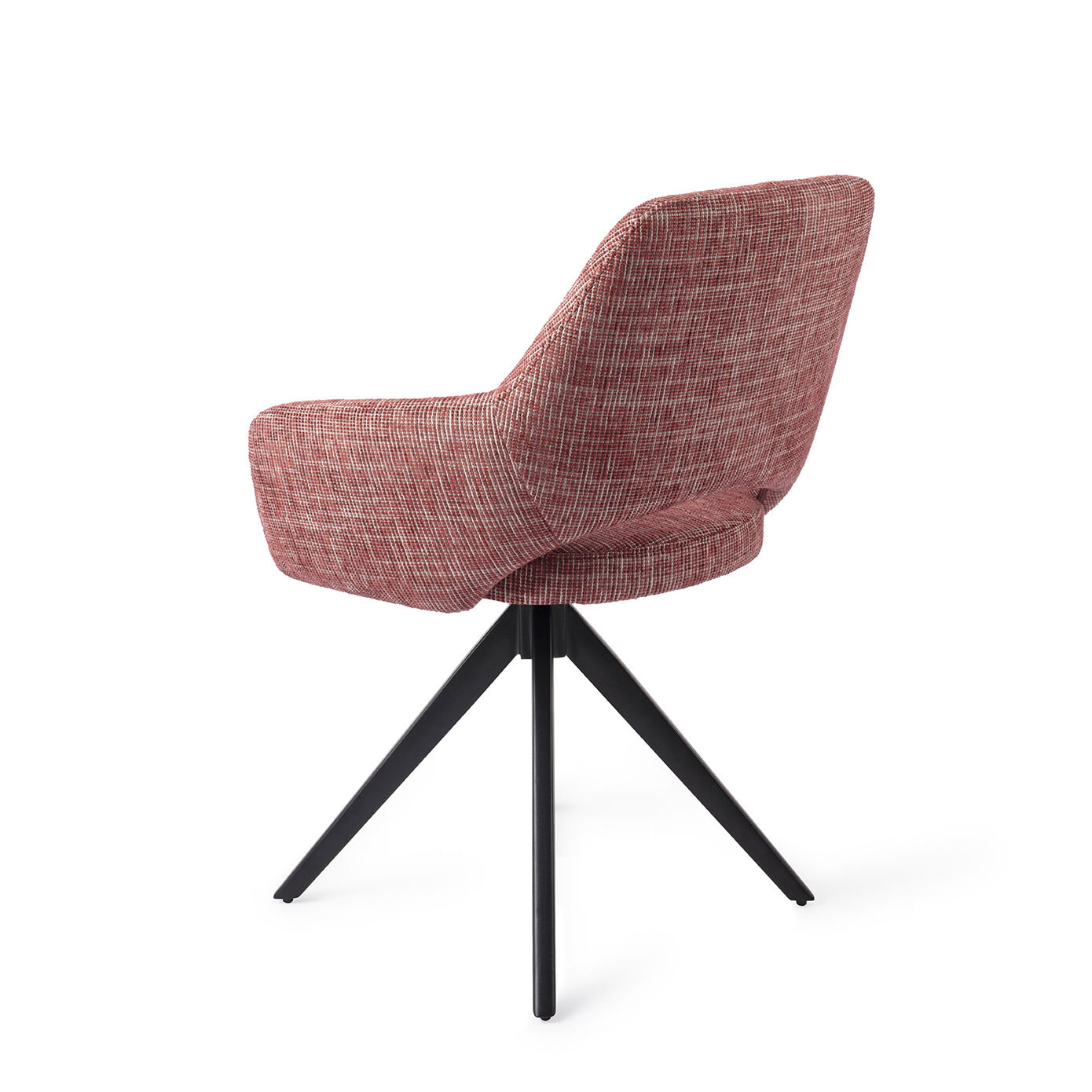 Jesper Home Draaibare Eetkamerstoel 'Yanai' Turn Black, kleur Berry Bars