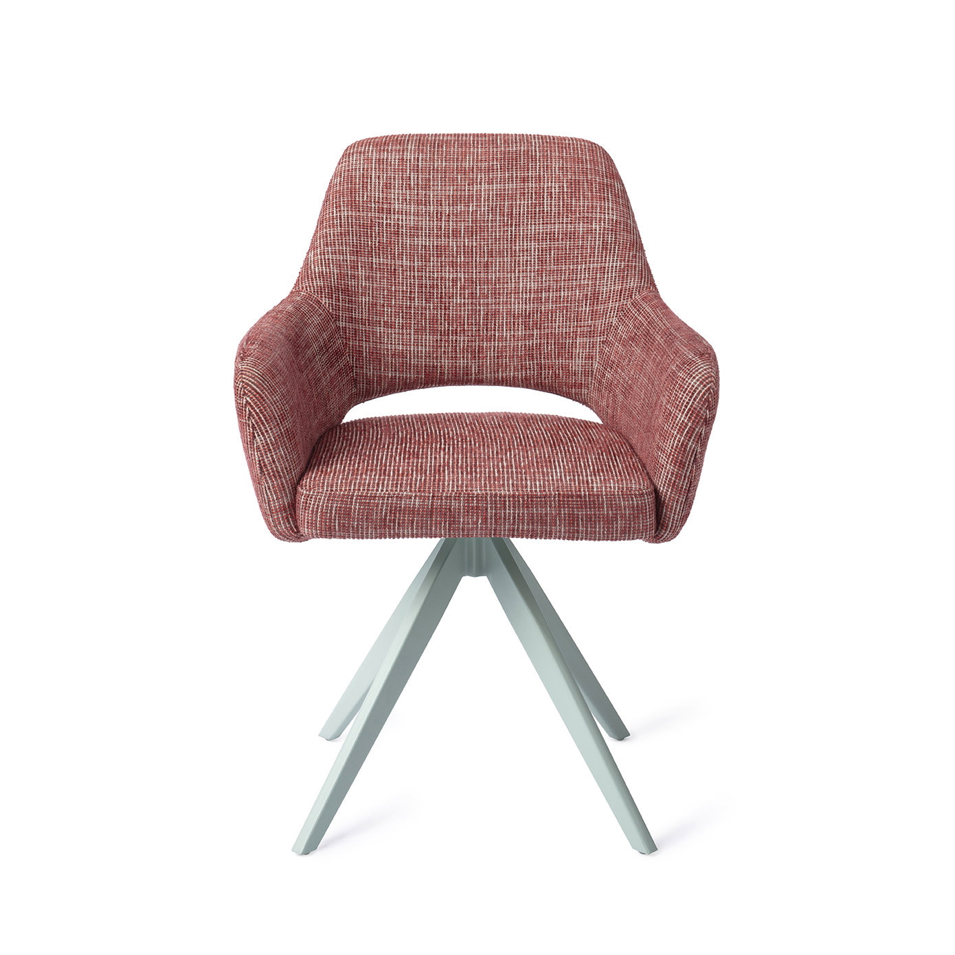 Jesper Home Draaibare Eetkamerstoel 'Yanai' Turn Mint, kleur Berry Bars