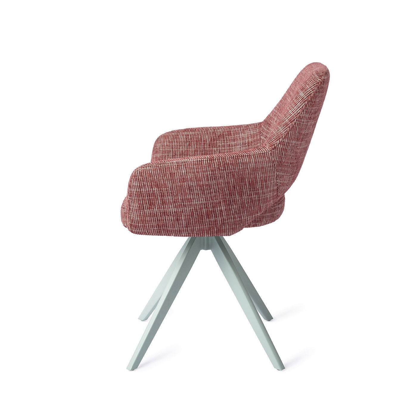 Jesper Home Draaibare Eetkamerstoel 'Yanai' Turn Mint, kleur Berry Bars