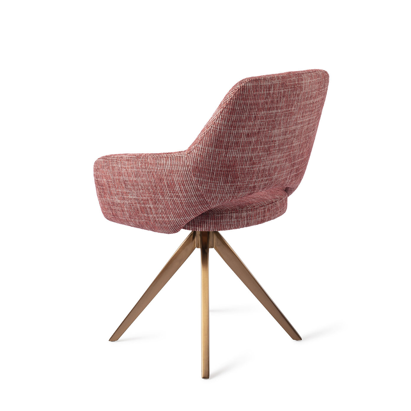 Jesper Home Draaibare Eetkamerstoel 'Yanai' Turn Rose, kleur Berry Bars