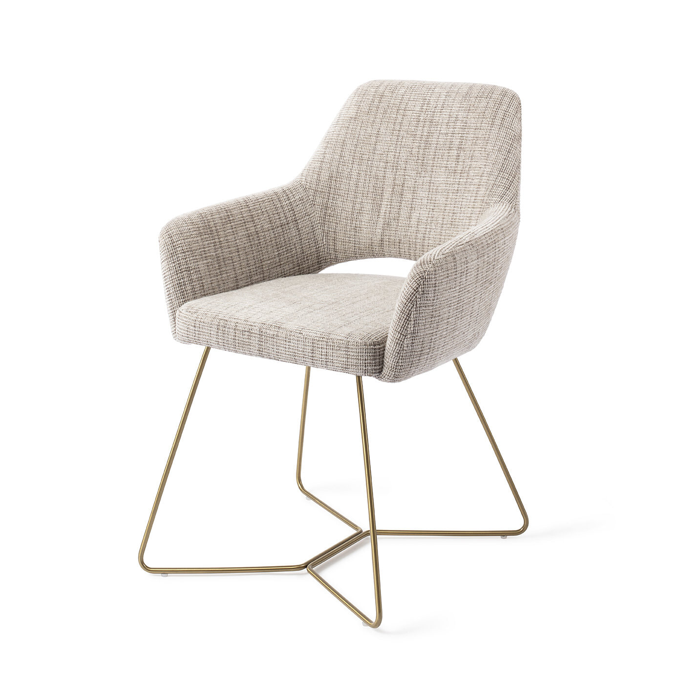 Jesper Home Eetkamerstoel Yanai Beehive Gold - Caramel Grid
