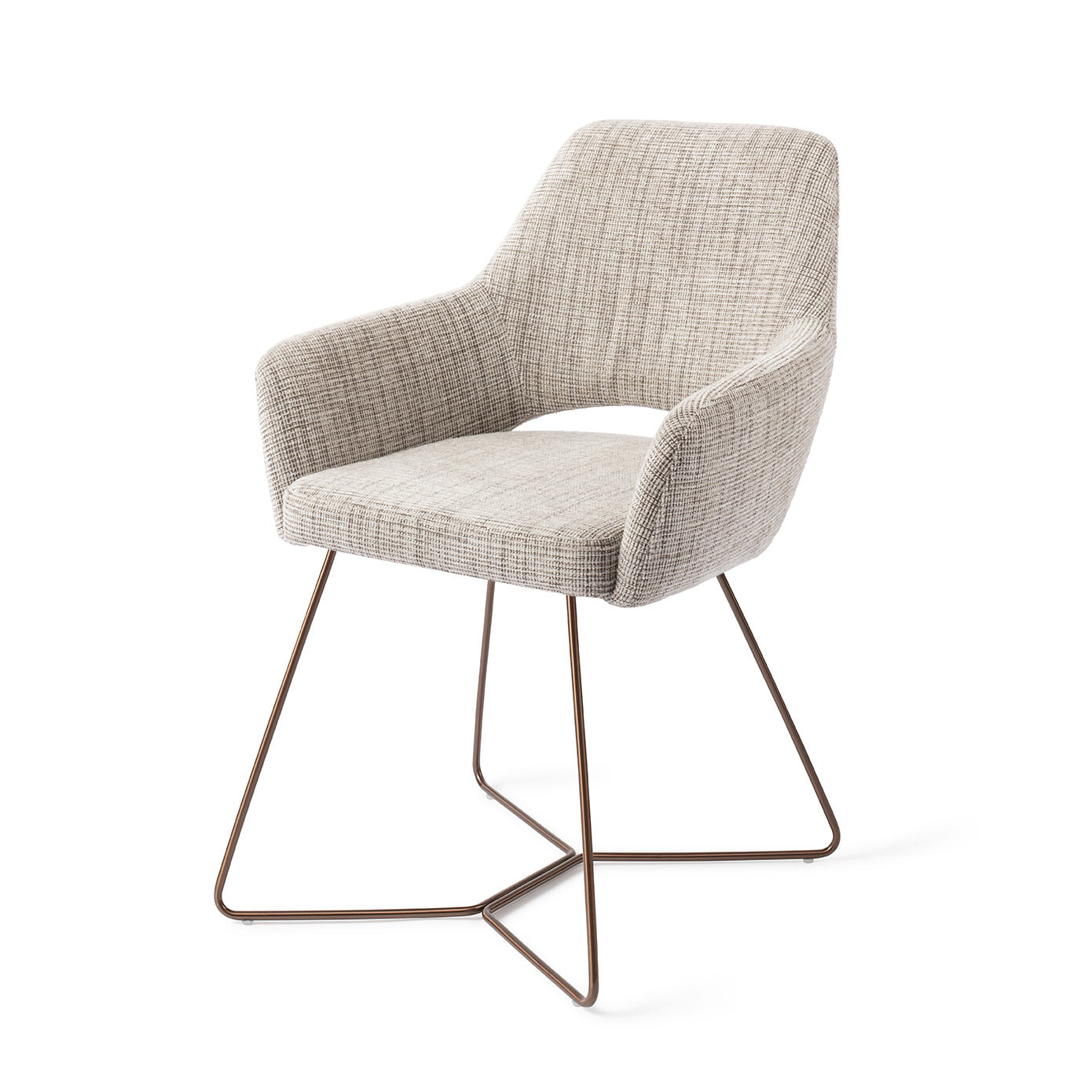 Jesper Home Eetkamerstoel Yanai Beehive Rose - Caramel Grid