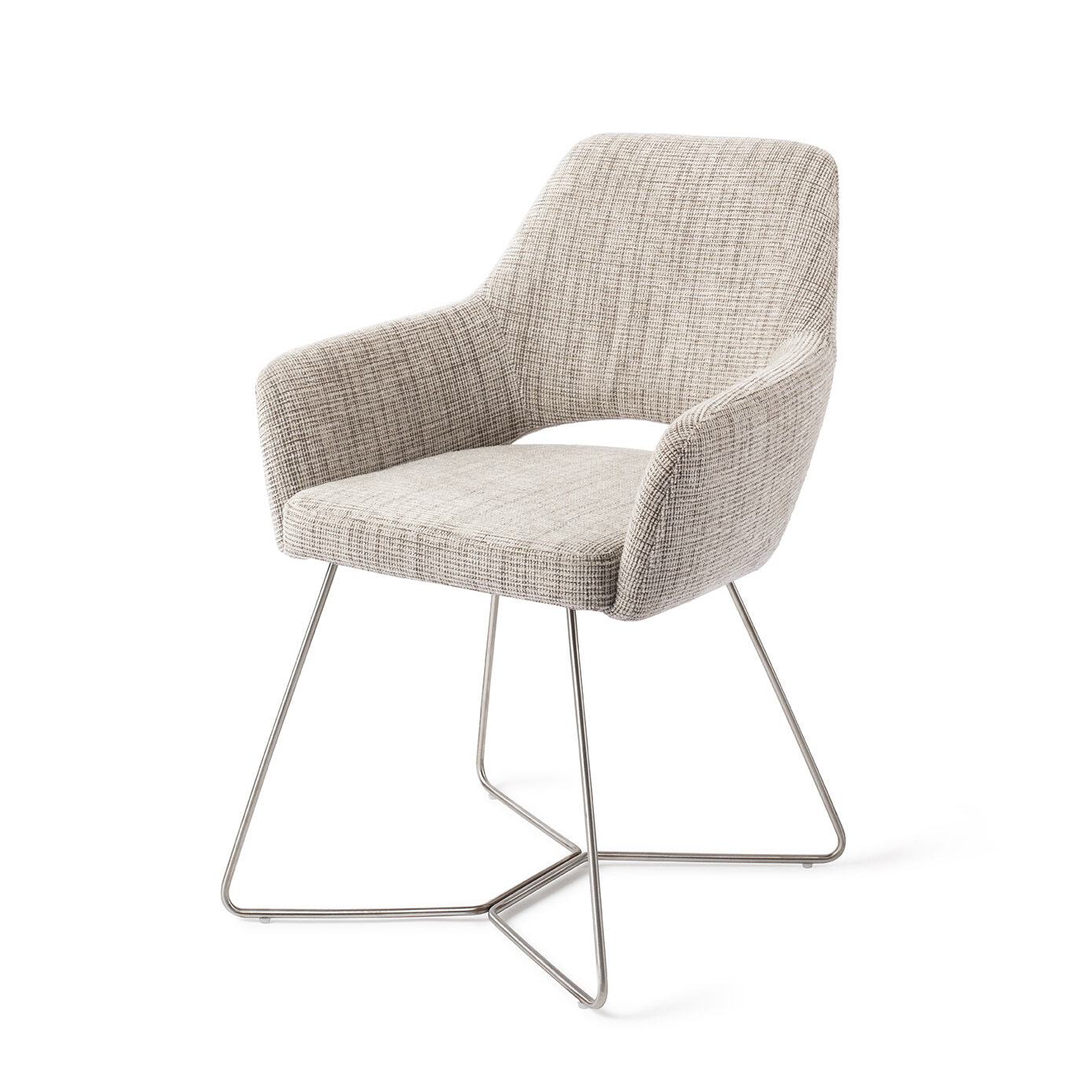 Jesper Home Eetkamerstoel Yanai Beehive Steel - Caramel Grid
