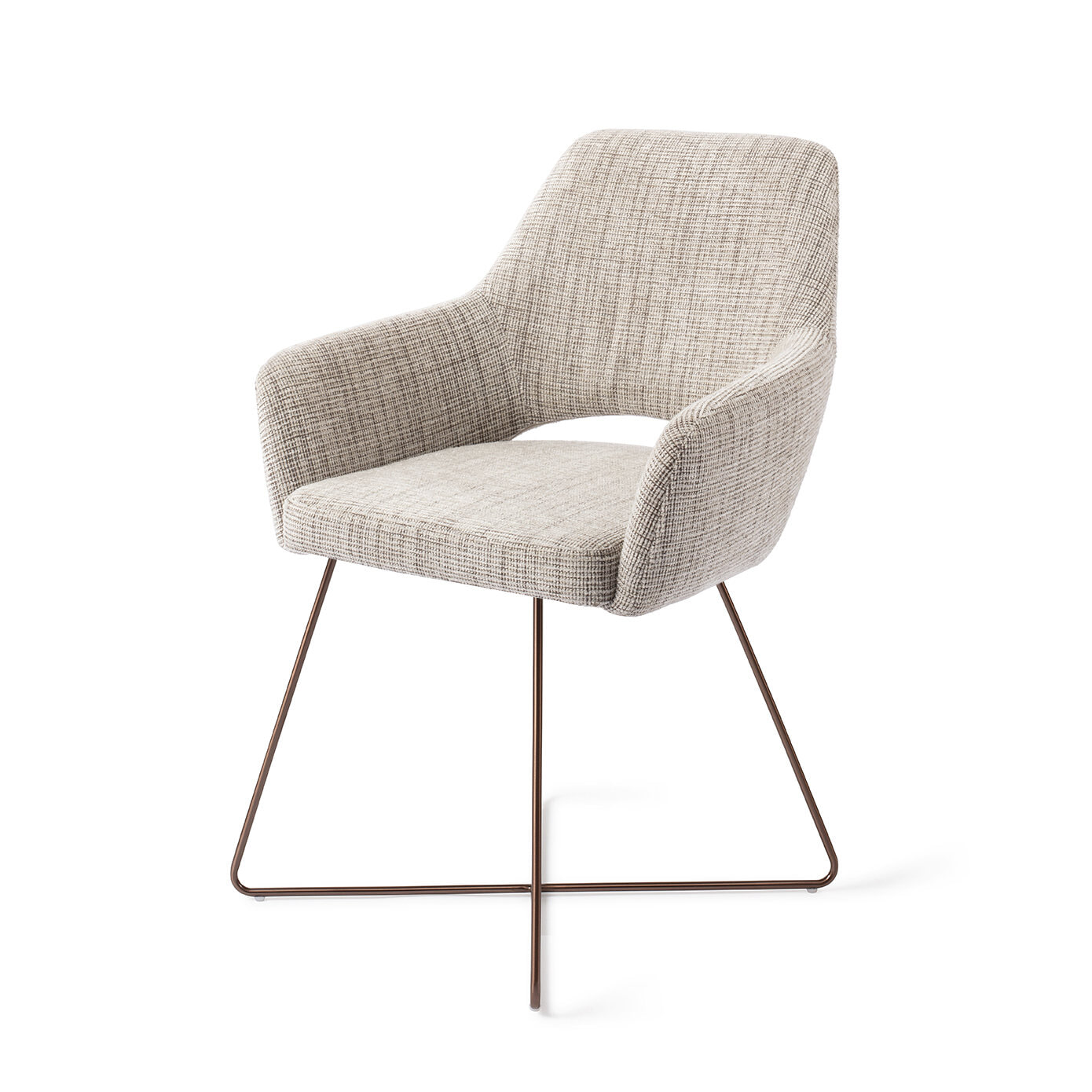 Jesper Home Eetkamerstoel Yanai Cross Rose - Caramel Grid