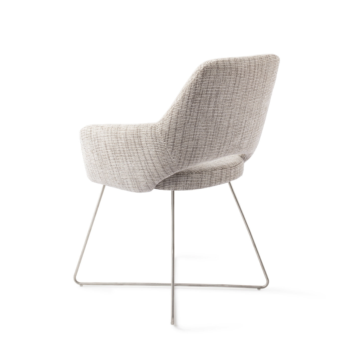 Jesper Home Eetkamerstoel 'Yanai' Cross Steel, kleur Caramel Grid