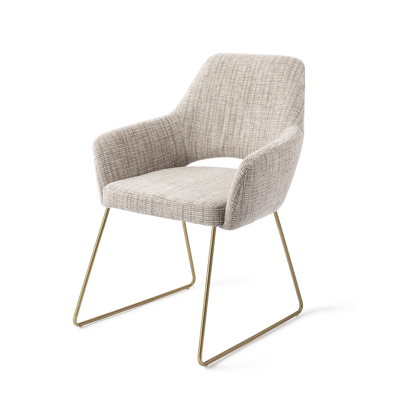 Jesper Home Eetkamerstoel Yanai Slide Gold - Caramel Grid