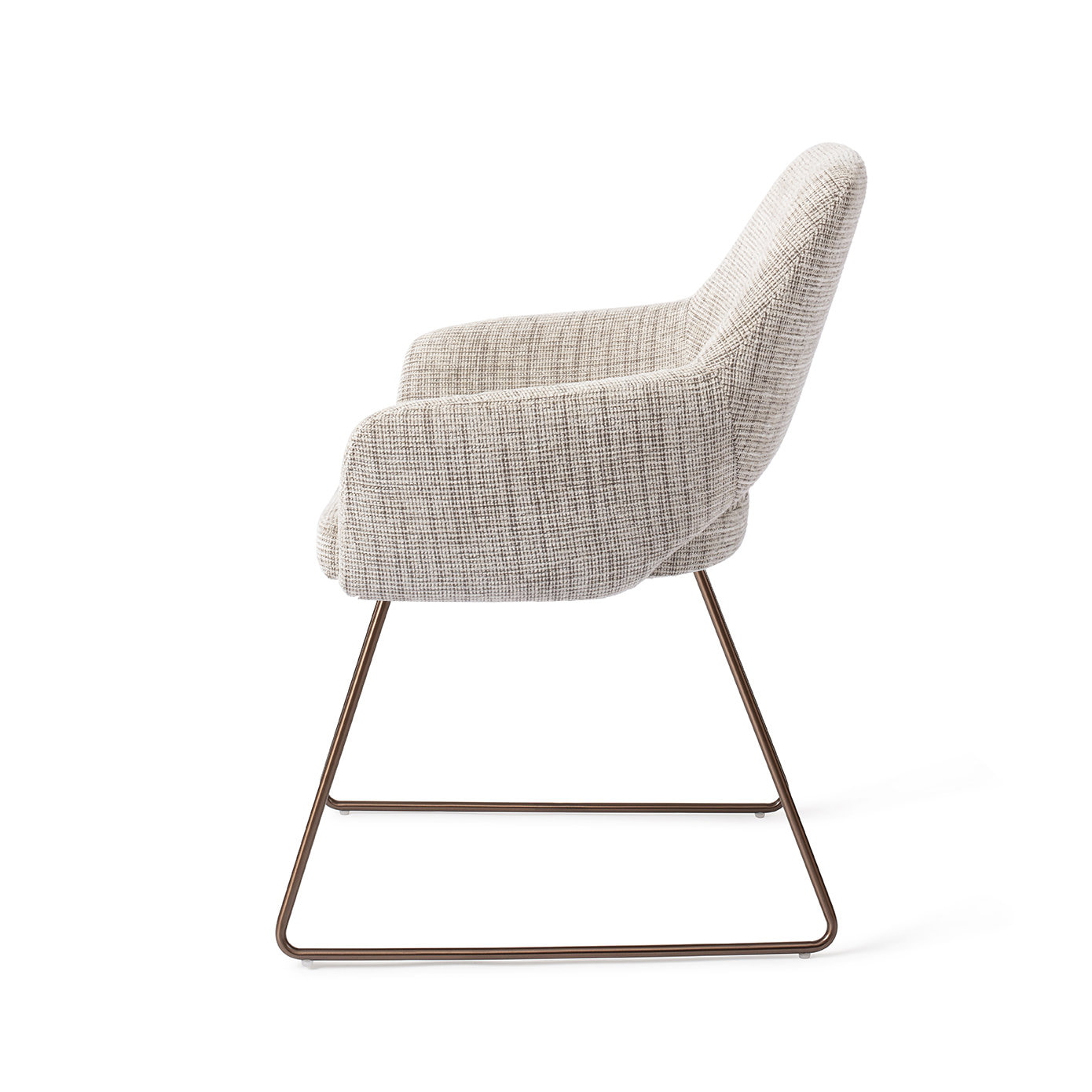 Jesper Home Eetkamerstoel 'Yanai' Slide Rose, kleur Caramel Grid