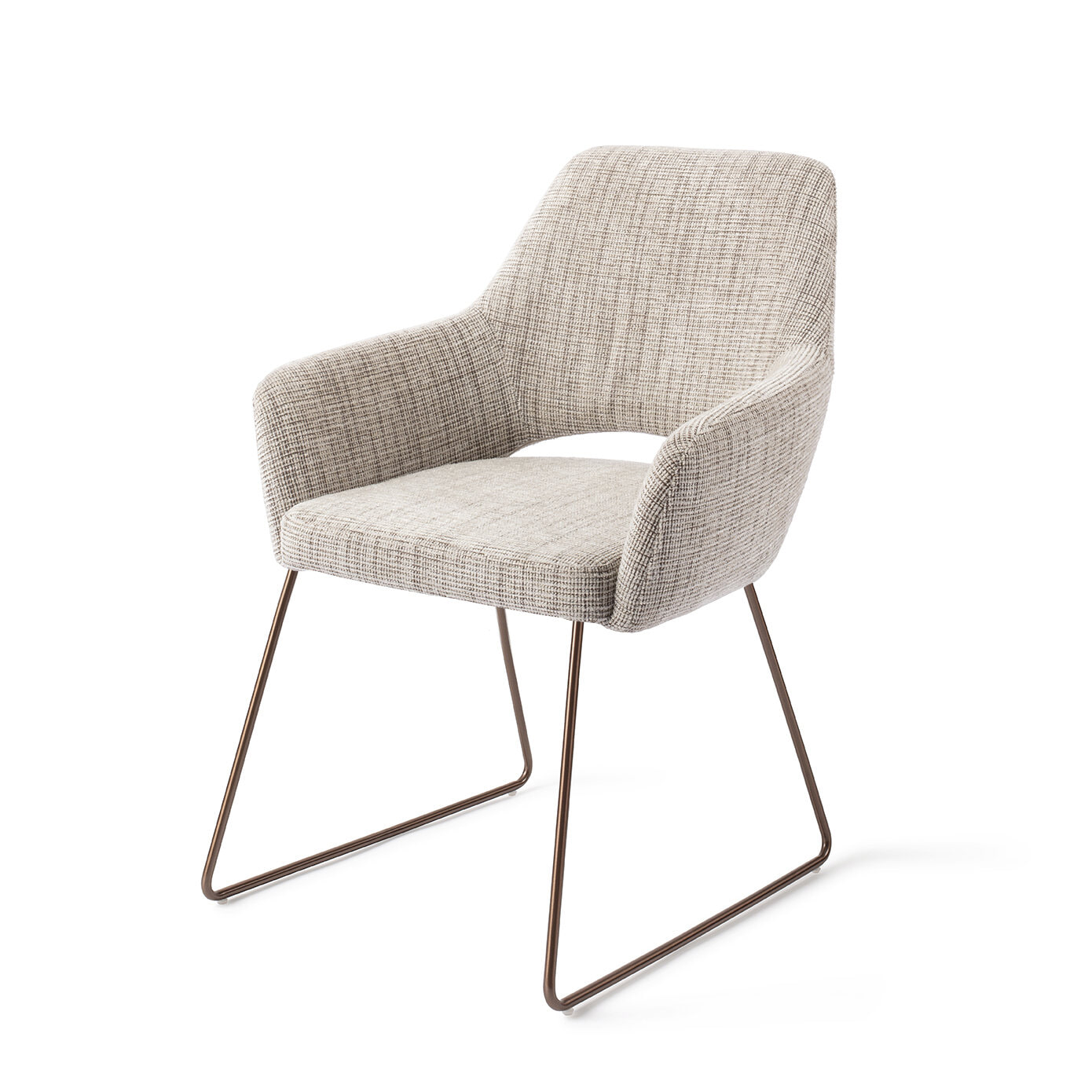 Jesper Home Eetkamerstoel Yanai Slide Rose - Caramel Grid
