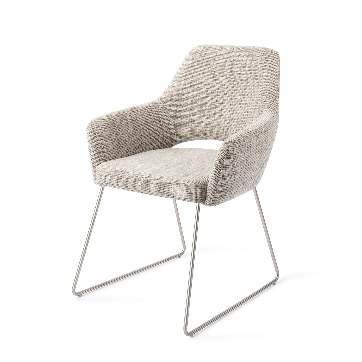 Jesper Home Eetkamerstoel Yanai Slide Steel - Caramel Grid