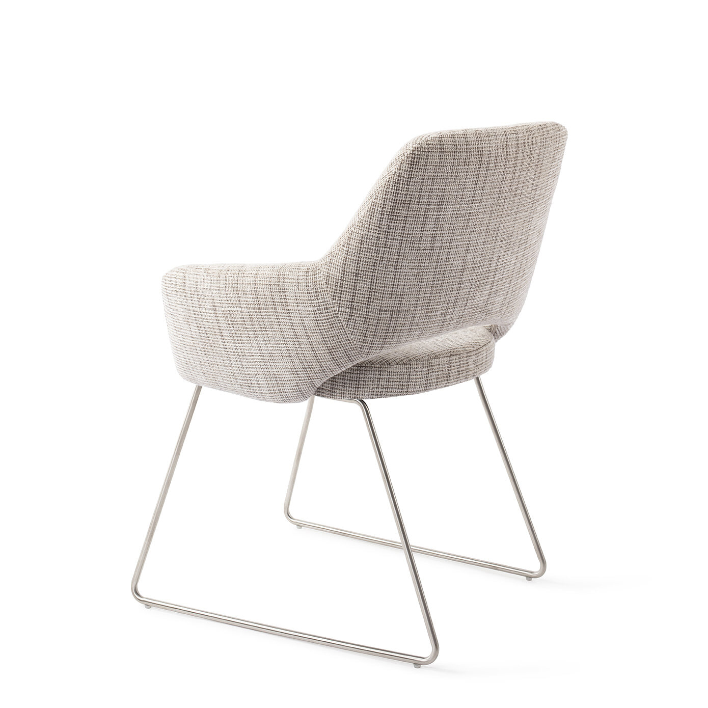 Jesper Home Eetkamerstoel 'Yanai' Slide Steel, kleur Caramel Grid