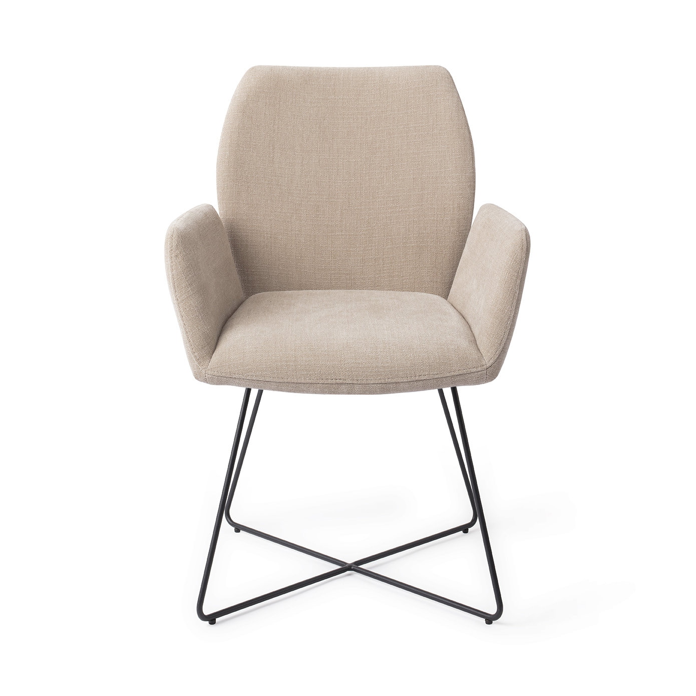 Jesper Home Eetkamerstoel 'Misaki' Cross Black, kleur Sand Strand