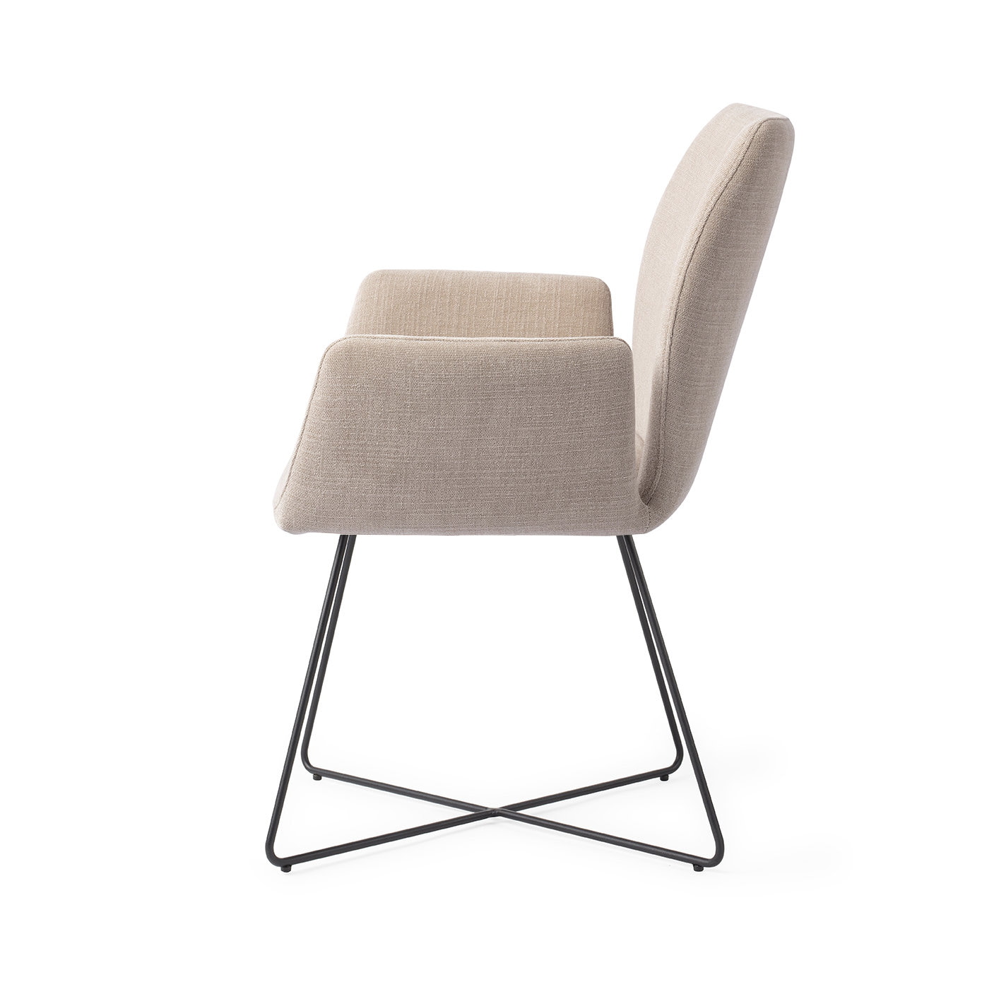 Jesper Home Eetkamerstoel 'Misaki' Cross Black, kleur Sand Strand