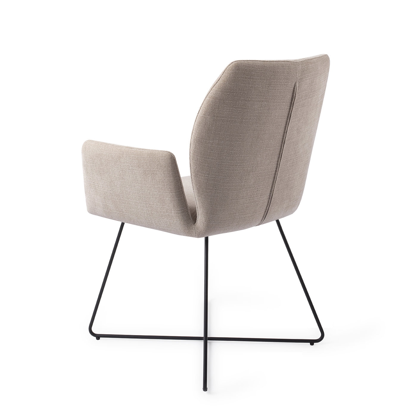 Jesper Home Eetkamerstoel 'Misaki' Cross Black, kleur Sand Strand