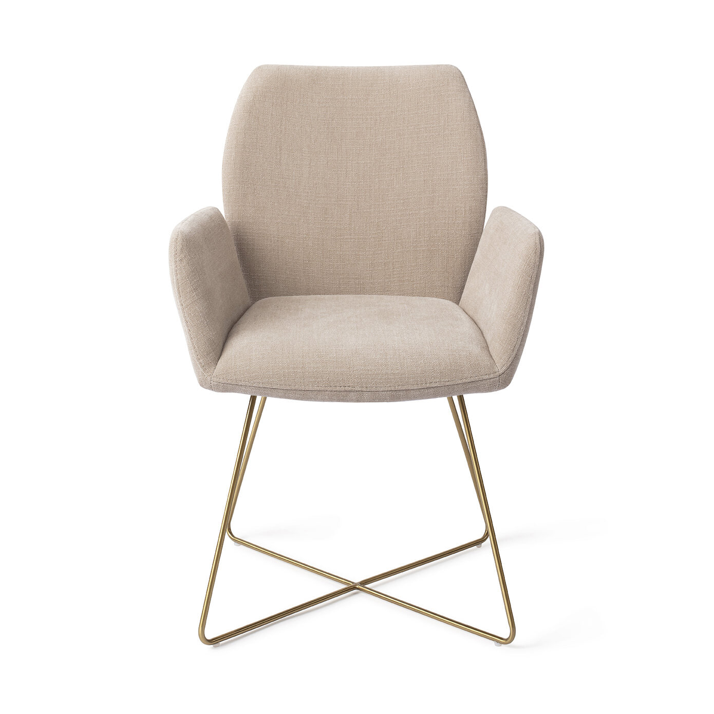 Jesper Home Eetkamerstoel 'Misaki' Cross Gold, kleur Sand Strand