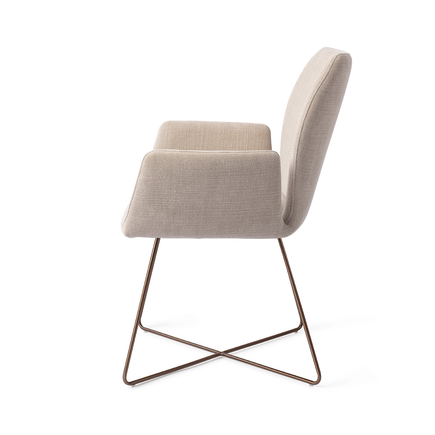 Jesper Home Eetkamerstoel 'Misaki' Cross Rose, kleur Sand Strand