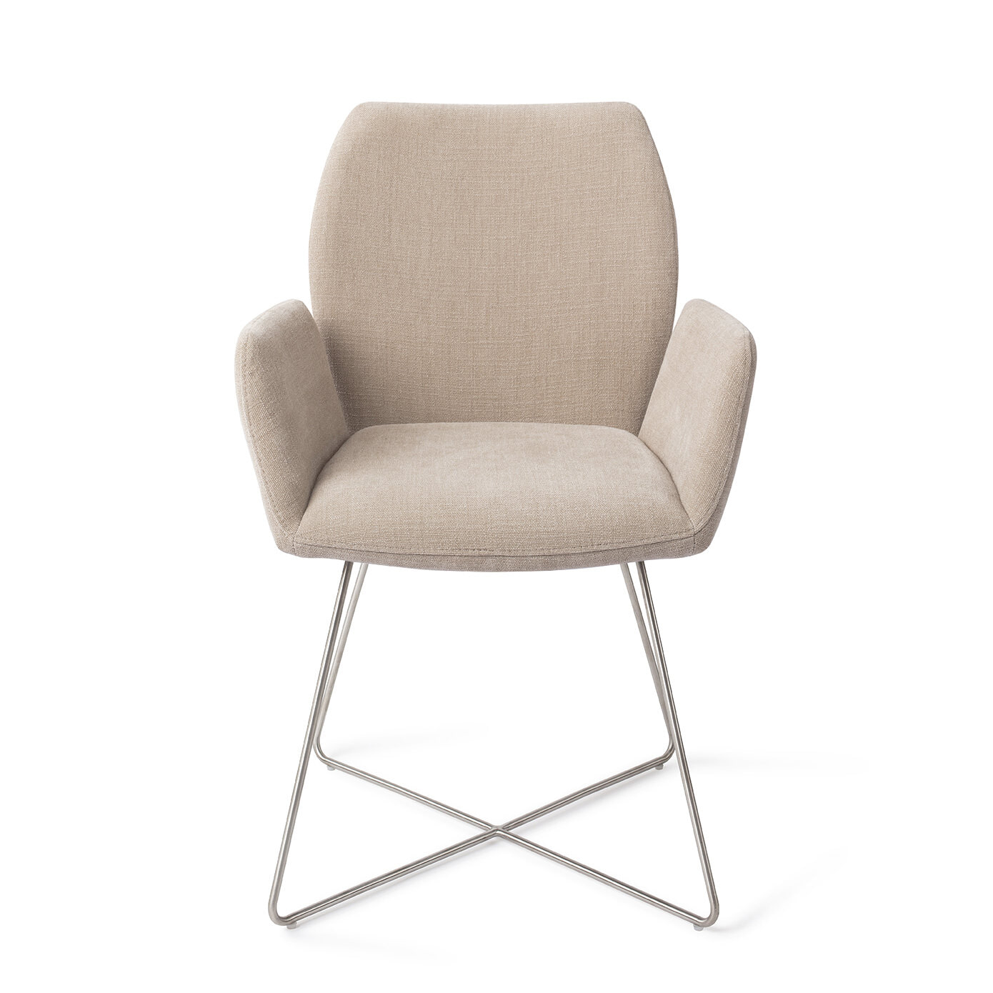 Jesper Home Eetkamerstoel 'Misaki' Cross Steel, kleur Sand Strand